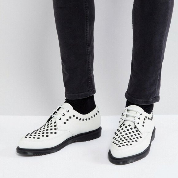 Dr Martens Men’s Willis White Stud Creepers 3 Eye Lace Up main image 7